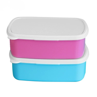 Boîte à lunch rectangulaire en plastique vierge, personnalisable par sublimation, motif dessin animé, écologique, pour enfants, usage scolaire, vente en gros