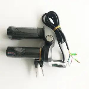 Elektro roller E-Bike Twist Gas Lenker Griff Set 24V 36V 48V Mit Batterie anzeige für chinesische Scooter Bikes Go Kart