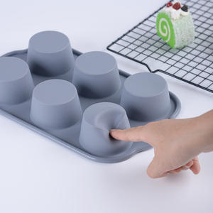 Moule à muffins en silicone sans BPA 6 cavités, antiadhésif, qualité alimentaire, rectangulaire, pour cupcakes et gâteaux, modèle 2026 - Product Image 2