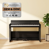 Aierke P965 88-Key Flip-Flop Digital Piano Acoustic Keyboard Jogger Triple Pedal Light Customized Upright Speakers Plastic
