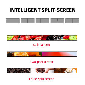 Экран-панель 4K для рекламы, широкоформатный, высокояркий, 23,6 дюйма, для торговых полок, монитор-полоса, цифровая вывеска для торговых центров - Product Image 6