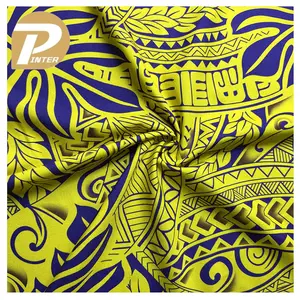 Hawaii Design Printed High Quality Printing Fabric Polynesian Tribal Printed Fabrics