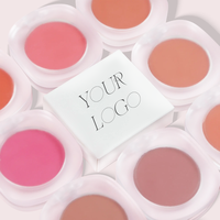 Vegan Single Color Makeup Blush Palette Visage Contour Pigment Orange Pêche Rose Longue Durée Joue Teinte Blush Poudre Cosmétique
