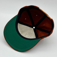 Gorro de Golf de Lana Marrón Estilo Melton, Visera Plana, 5 Paneles, Sin Estructura, Cierre a Presión, Gorra de Béisbol Personalizable con Logotipo Bordado en Fieltro