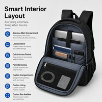 Mochila para Portátil de Viaje Unisex, Resistente, al por Mayor de Fábrica, con Puerto USB, Anti-Robo, de Ocio, Impermeable, con Forro de Poliéster, para Uso Diario