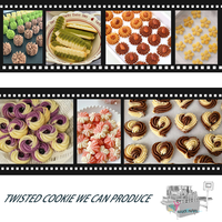 Nouvelle machine électrique multifonctionnelle de boulangerie BNT-700C pour la dépose automatique de biscuits torsadés tricolores et l'extrusion de beurre.