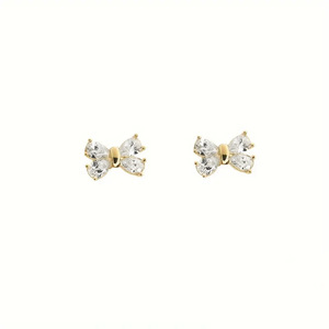 Orecchini a perno con fiocco dolce per donna, design minimalista, accessori per l'orecchio da indossare tutti i giorni - Product Image 1