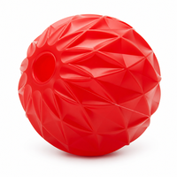 Balle distributrice de friandises pour chien en TPE à texture diamant, balle interactive à libération de nourriture, jouet à mâcher résistant aux morsures pour chiens