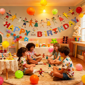 Decoración de Fiesta de <span class=keywords><strong>Cumpleaños</strong></span> con Diseño de Instagram, Impresa en 4 Colores, Duradera, de Película de Aluminio, <span class=keywords><strong>para</strong></span> Niños y Familias, Estilo Simple - Product Image 2