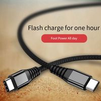 60W PD 3A Tipo C A USB C Cable Carga rápida 3,0 PD Cable cargador de carga rápida