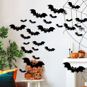 Halloween Decoration Bats Wall Decor Waterproof Spooky Window Decor Stickers Bat for Carnival Eve Party - Product Image 1