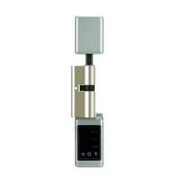 Cylindre de serrure de porte intelligent en alliage d'aluminium, déverrouillage électronique par clé/carte/code, contrôle par application Tuya, capacité de 100 empreintes digitales, pour porte de 35-110 mm
