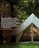 Tente cloche en toile-Tente de luxe toutes saisons pour le camping et le glamping en toile 100% coton de qualité supérieure et respirante