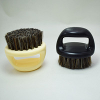 Brosse à barbe de polissage en forme de fer à cheval, en crin de cheval et poils de sanglier, dépoussiéreur annulaire pour poils rebelles, objet culturel portatif