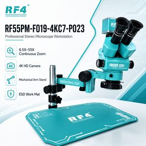 ระบบกล้องจุลทรรศน์สเตอริโอระดับมืออาชีพ RF4 พร้อมกล้อง 4K สำหรับตรวจสอบแผงวงจรพิมพ์ ชิปเซมิคอนดักเตอร์ ไอซี และการทดสอบชิ้นส่วนอิเล็กทรอนิกส์ - Product Image 2