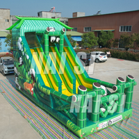Château gonflable géant Panda de 18 pieds, toboggan Panda géant, combos, animaux de la jungle, château gonflable pour événements festifs