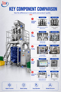 Machine d'emballage automatique VFFS multi-têtes pour légumes en sachets, idéale pour les pousses <span class=keywords><strong>de</strong></span> haricots - Product Image 6