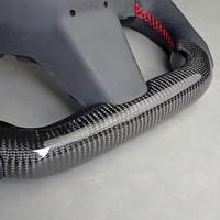 Volant de direction personnalisé en fibre de carbone véritable avec LED pour Tesla Model Y 3 Plaid 2017-2022 3 Runner Sport Car