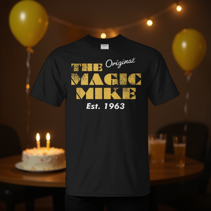 T-shirt original Magic Mike Birthday 1963, cadeau promotionnel d'anniversaire pour hommes - Product Image 3