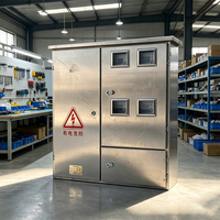Boîtier de distribution d'énergie extérieur en métal résistant aux intempéries, multiposition, classé IP33, 100A/200A, 4-12 prises, avec compteur d'énergie