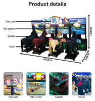 Simulateur de sport électronique à pièces pour 4 joueurs, simulateur de course de chevaux royal, simulateur de course de maison pour centre de jeux