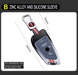 Housse de clé de voiture pour BMW X1 X3 X4 X5 F15 X6 F16 G30 7 Series G11 F48 F39 <span class=keywords><strong>520</strong></span> 525 F30 118i 218i 320i Accessoires d'intérieur de voiture - Product Image 5