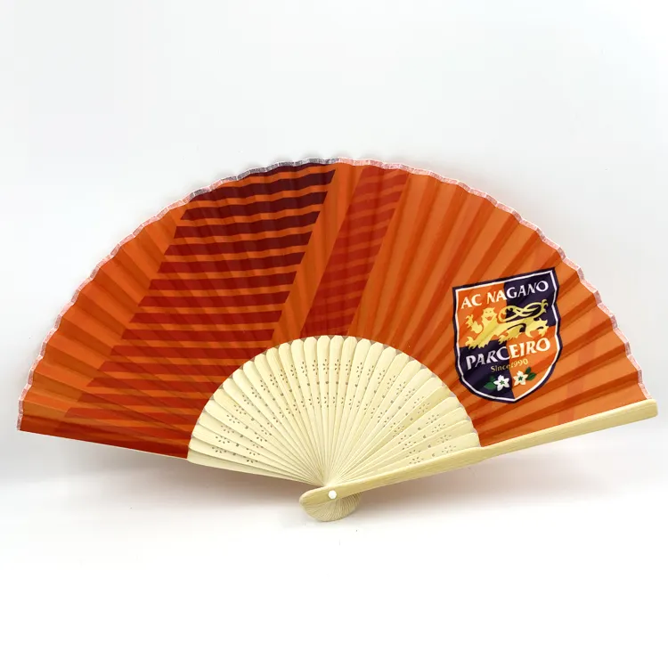 Personalized Bamboo Crafts Business Gift Wedding Favor Bamboo Fabric Hand Fan
