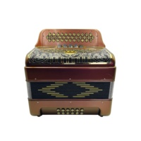 SEASOUND Accordéon professionnel 34 boutons 12 basses 5 registres Corps violet Grille noire et dorée Boutons dorés JB3412D Acordeon Musical