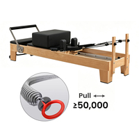 Reformer Pilates en chêne massif, multifonctionnel, pour entraînement complet du corps, avec logo personnalisé, équipement de fitness pour studio de Pilates