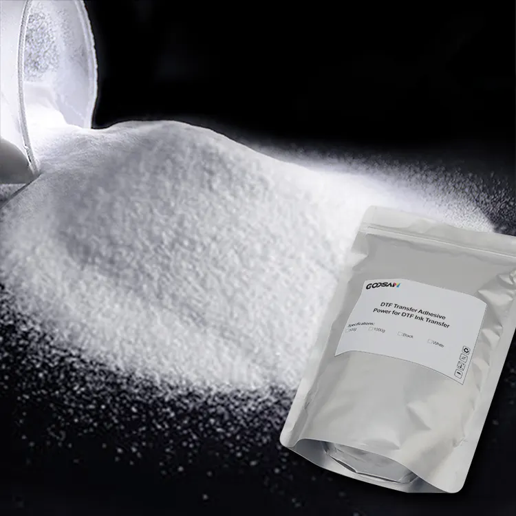 Transferência de calor de alta qualidade Soft 500g 1kg Cola Hotmelt Adesivo Hot Melt Branco TPU DTF Pó Para Impressão Impressora DTF