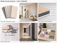 Panneau mural intégré en bois grainé résistant aux chocs pour la rénovation de toute la maison, projet hôtelier, décoration commerciale
