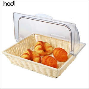 Panier à pain rectangulaire pliable avec couvercle, fournitures d'hôtel, de Restaurant et de Restaurant, pour <span class=keywords><strong>buffet</strong></span> - Product Image 5