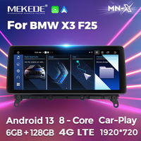MEKEDE Android 8core 4G LTE WiFi 6 + 128G voiture 12.3 pouces écran tactile GPS navigation car-play auto pour BMW X3 F25