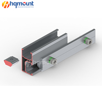 Rail en aluminium pour toit solaire, support de montage photovoltaïque pour l'installation de panneaux