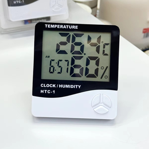 Wholesale Mini Indoor Weather Station Digital Thermometer & Hygrometer Desk <b>Clock</b> Design for Home Room Temperature Humidity - Product Image 5