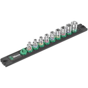 WERA - 05005420001 Jeu de rails de douilles magnétiques 1/4 ''(9 pièces) -ENSEMBLES DE CLIQUET ET DE DOUILLES EAN 4013288223227 1/4" - Product Image 1