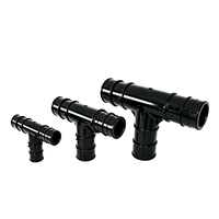 Raccord en T égal noir moulé par injection OEM ODM F1960, raccord à expansion à froid 1/2 pouce PEX avec certificat CUPC NSF pour la plomberie