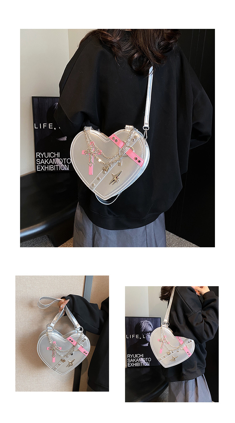 Harajuku Y2K Gothic Woman Heart Shoulder Bag Tote