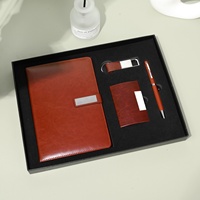 Werbegeschenkartikel Maßgefertigtes Executive Premium VIP A5 Notizbuch mit Stift und Kartenhalter Thanksgiving Firmen-Geschenkset
