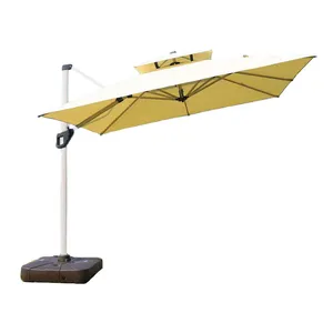 Parasol inclinable 360 pour restaurant de jardin Parasol suspendu Parasol de café en aluminium Parasol d'extérieur