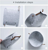 Petit panier de rangement pliable en feutre écologique de 3 mm d'épaisseur pour vêtements, livres, cosmétiques et jouets - Conception multifonctionnelle