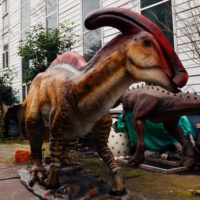 Dinosaure robotique, grand modèle animatronique de Parasaurolophus, modèles animatroniques, dinosaures animatroniques
