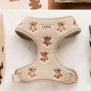 Conjunto de Arnés de Lujo de Invierno para Perro Pequeño, Ajustable, de Moda, Bordado, Engrosado, con Bufanda, Cinturón, <span class=keywords><strong>Collar</strong></span>, Clip para Bolsas de Excrementos y Personalizable - Product Image 2