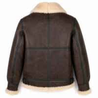 Blouson aviateur B3 en peau de mouton synthétique pour homme, col en fausse fourrure, style aviation, vente en gros