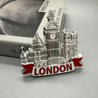 Nouveauté Personnalisée Aimants de Réfrigérateur Souvenirs Touristiques de Londres en Métal 3D de Haute Qualité Cadeau de Voyage de Londres Aimant de Frigo Vente en Gros