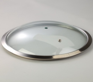 Wide Rim Glass <strong>Lid</strong> for Stockpot Cover Glass <strong>Pan</strong> <strong>Lid</strong> Cookware Cover - Product Image 2