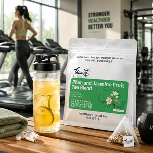 Té de Ciruela y Jazmín Personalizable en Bolsitas de 25g, Bolsas de Forma Irregular, 1000ml, Infusión Fría, Marca Privada, Orgánico Premium - Product Image 1
