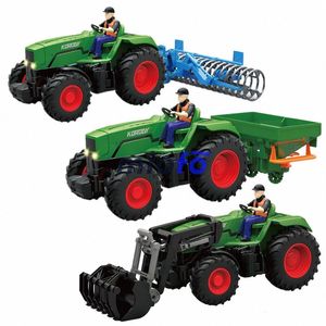 2,4 Ghz Control remoto RC Tractor y camión Farmers Vehicle Toys con cable USB Farm Trailer para niños - Product Image 2