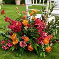 Bruiloftdecoratie Boho 70cm Bloemen Dansvloer Terracotta Zijden Rijzitplaatsen Bloemen Citrus Bloemengang