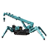 Mini-grue araignée hydraulique de 5 tonnes, grue sur chenilles à rotation 360° pour espaces étroits, levage en usine intérieure, pour la manutention de moteurs et boîtes de vitesses
